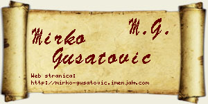 Mirko Gušatović vizit kartica